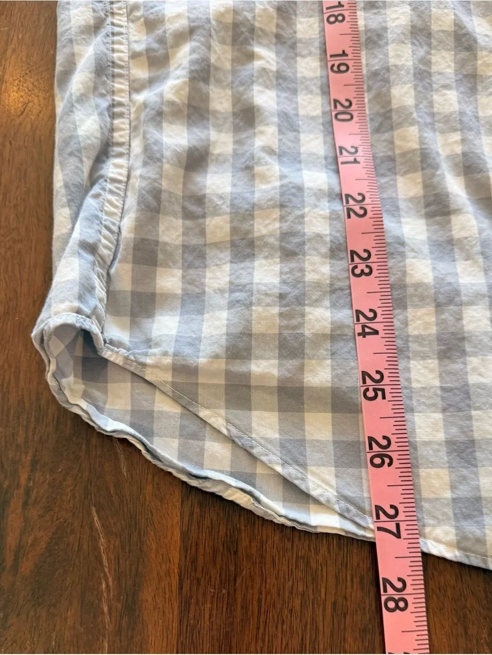 J. Crew Men's Light Blue and White Gingham Button-Down Shirt